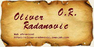 Oliver Radanović vizit kartica
